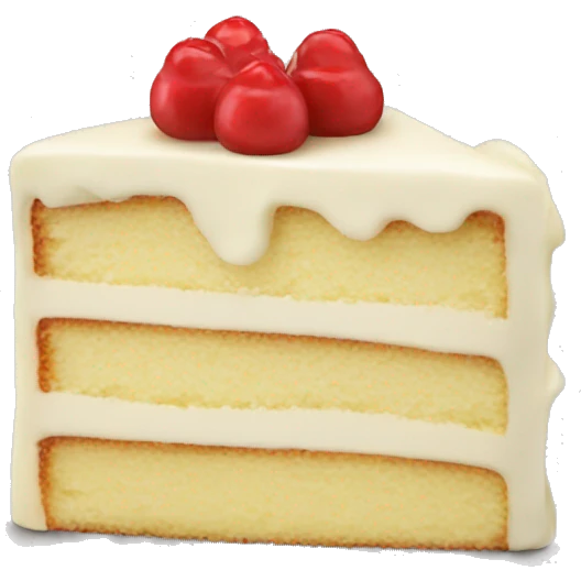 White chocolate cake  emoji
