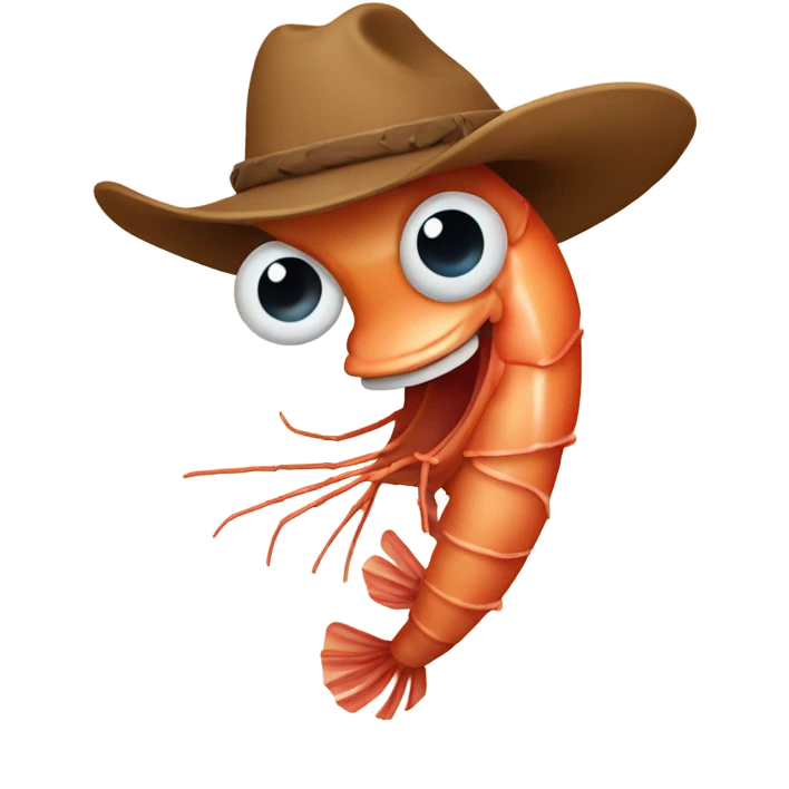Shrimp with cowboy hat  emoji