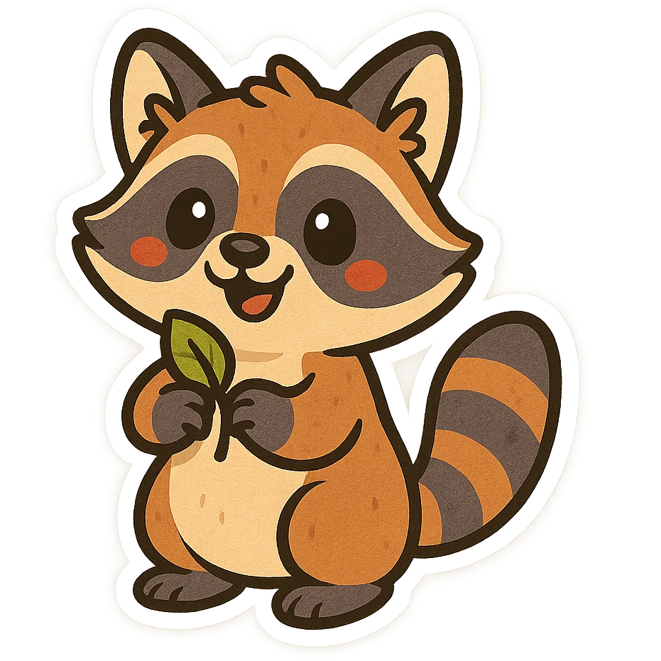 raccoon sticker emoji