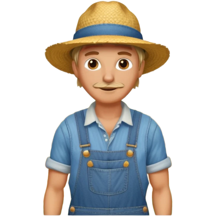 farmer cultivating a field emoji