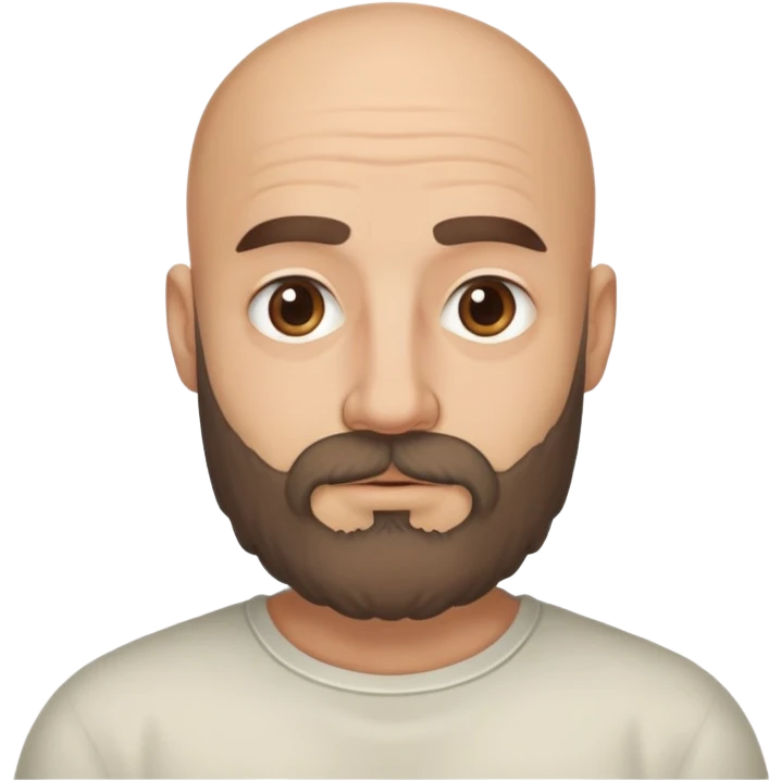 Stalker bald Italian scruffy beard emoji