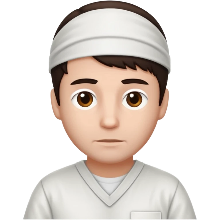 Steven Jay Russell with dark brown hair, white inmate outfit emoji