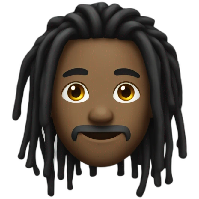 homem negro dreads emoji