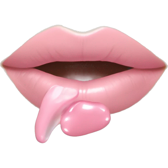 Pastel pink lip gloss emoji