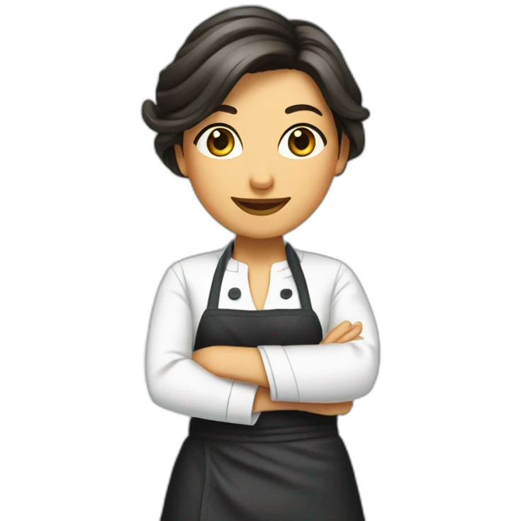 Mónica geller with chef dress emoji