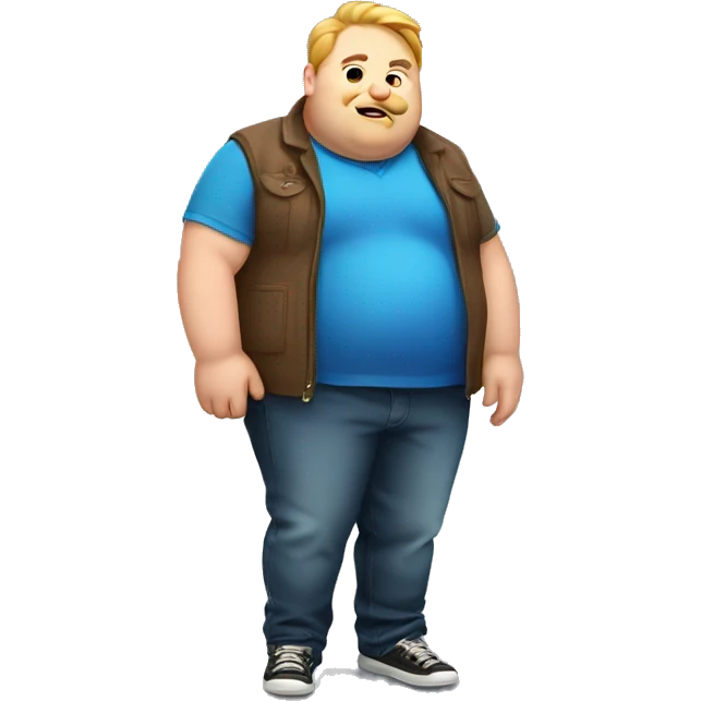 Fat guy named Brett. Include name tag emoji