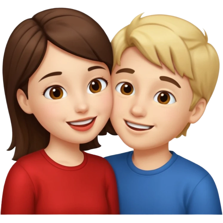 Girl and boy kissing emoji