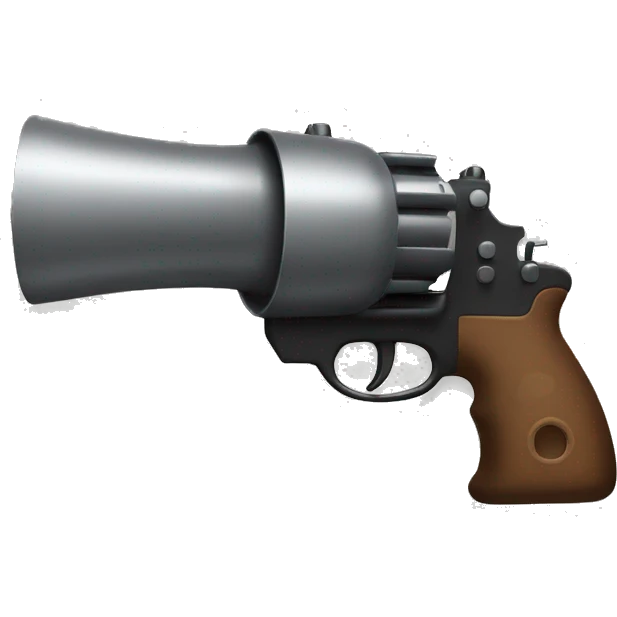 gun-shaped megaphone emoji