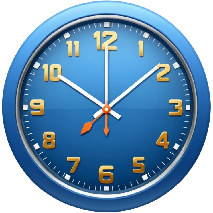 blue clock emoji