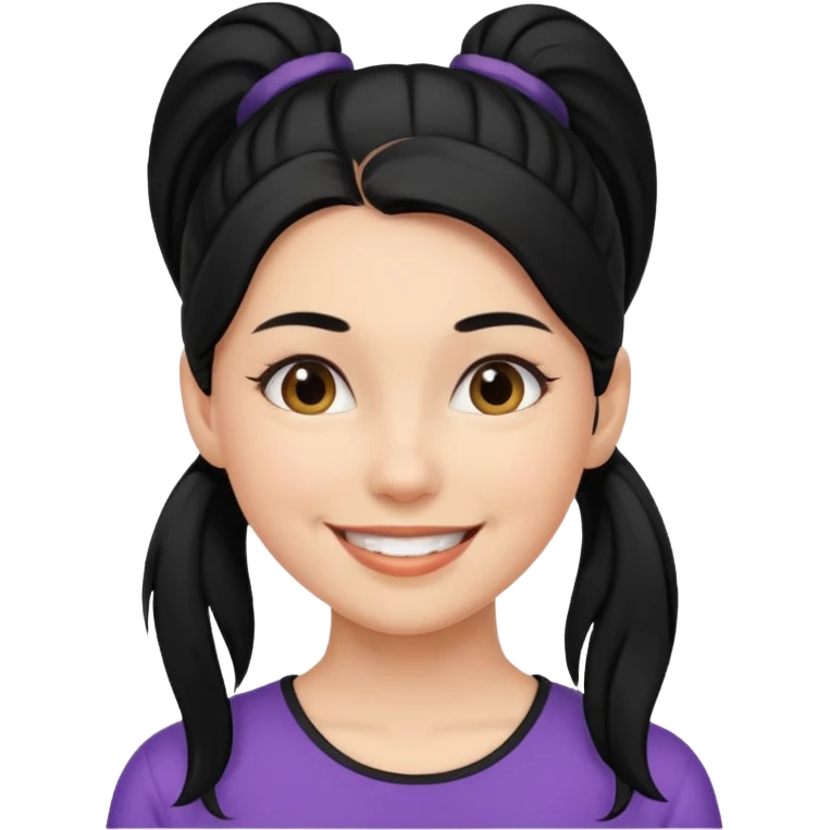 woman with black ponytail emoji