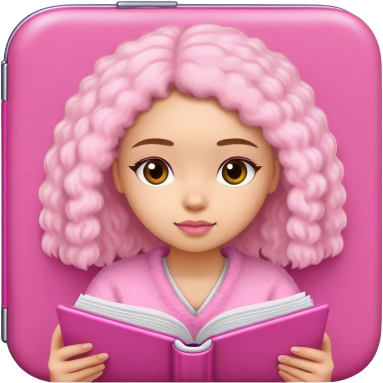 Pinky fuzzy diary journal girly emoji