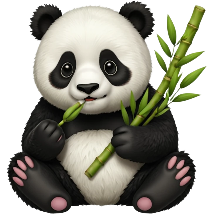 Panda eating bamboo emoji