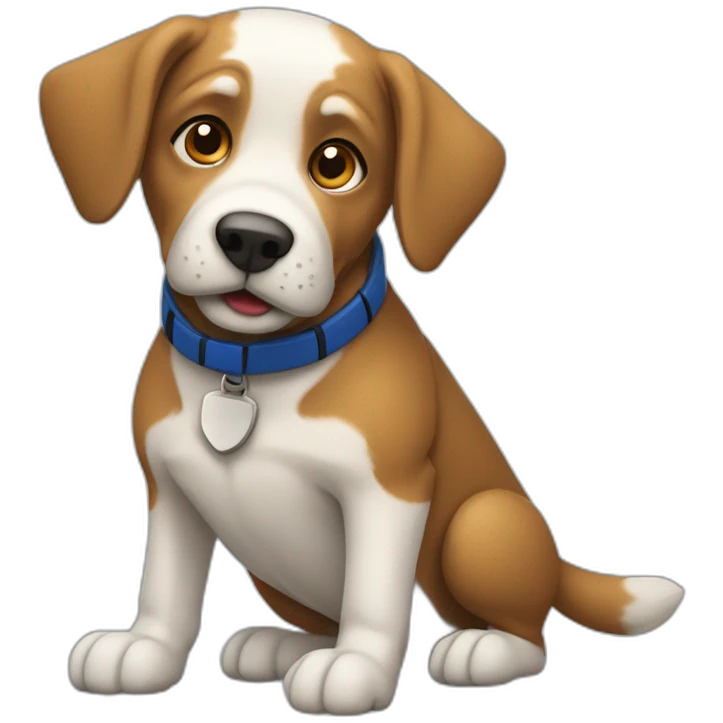 Chien qui joue au rugby emoji