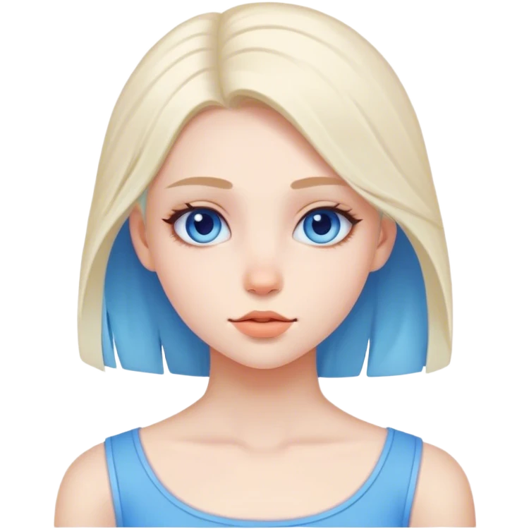 That girl vibe blue emoji