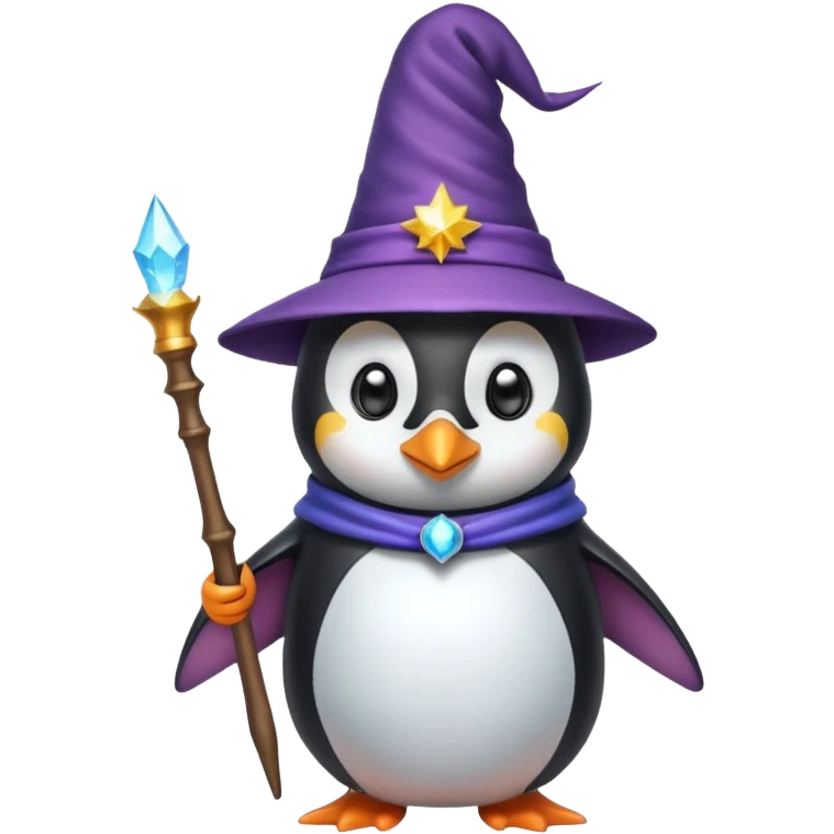 A penguin wizard emoji