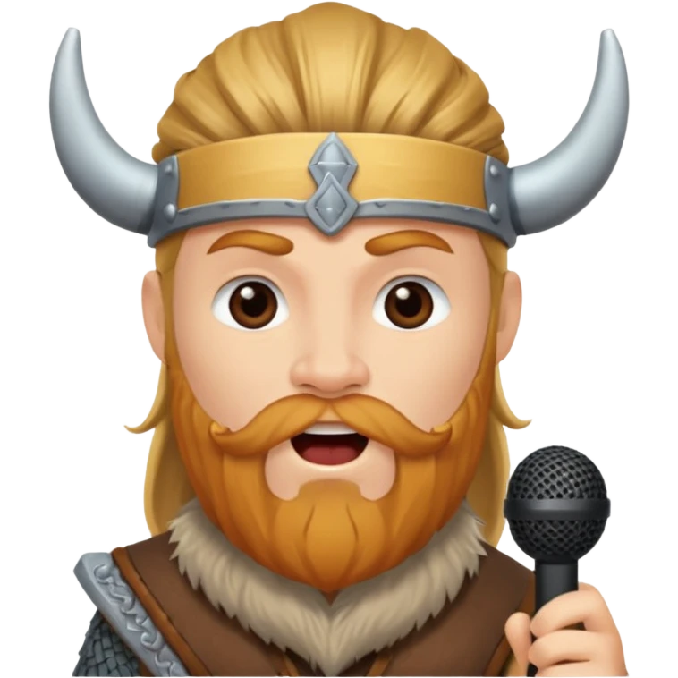 viking singing with micro emoji