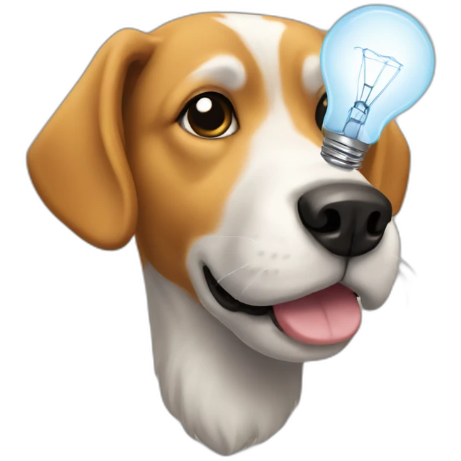 dog lightbulb emoji