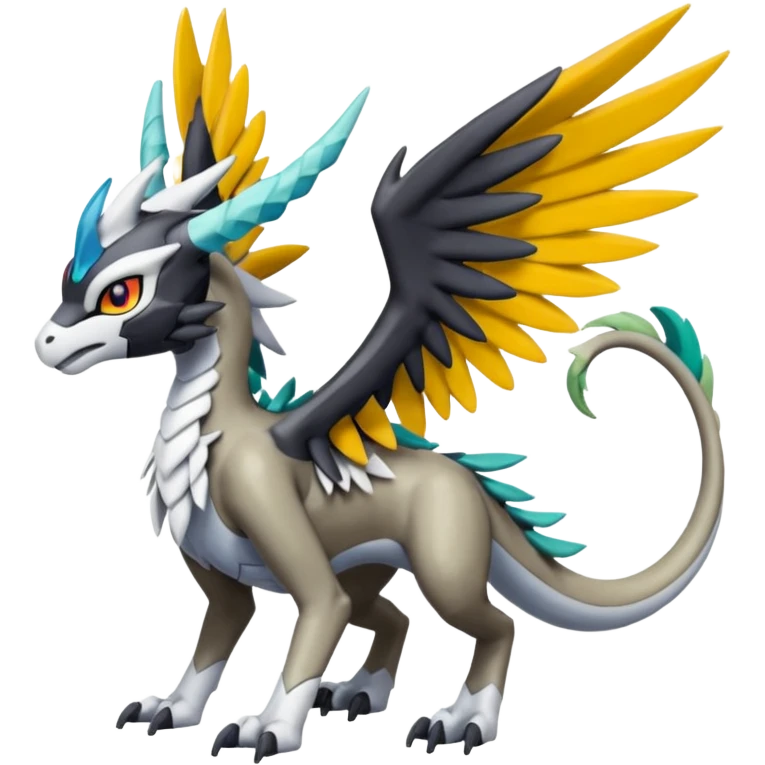Meloetta-Wargreymon-Dutch-Angel-Dragon-Silvally-Kyurem-Trico-Pokémon-Digimon-Fakémon-fusion-hybrid-creature emoji