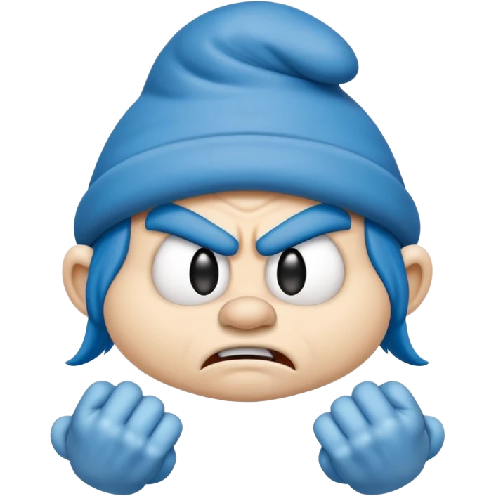 angry smurf  emoji