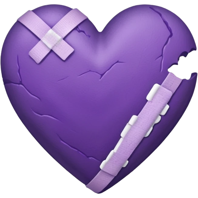 bandaged purple heart colour emoji