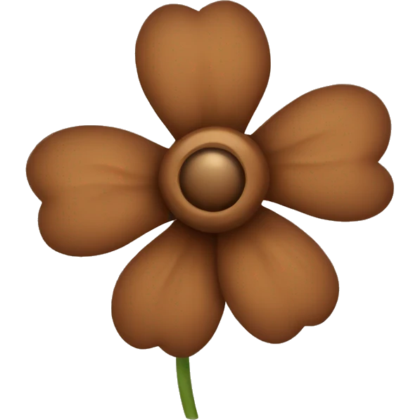 Brown flower emoji