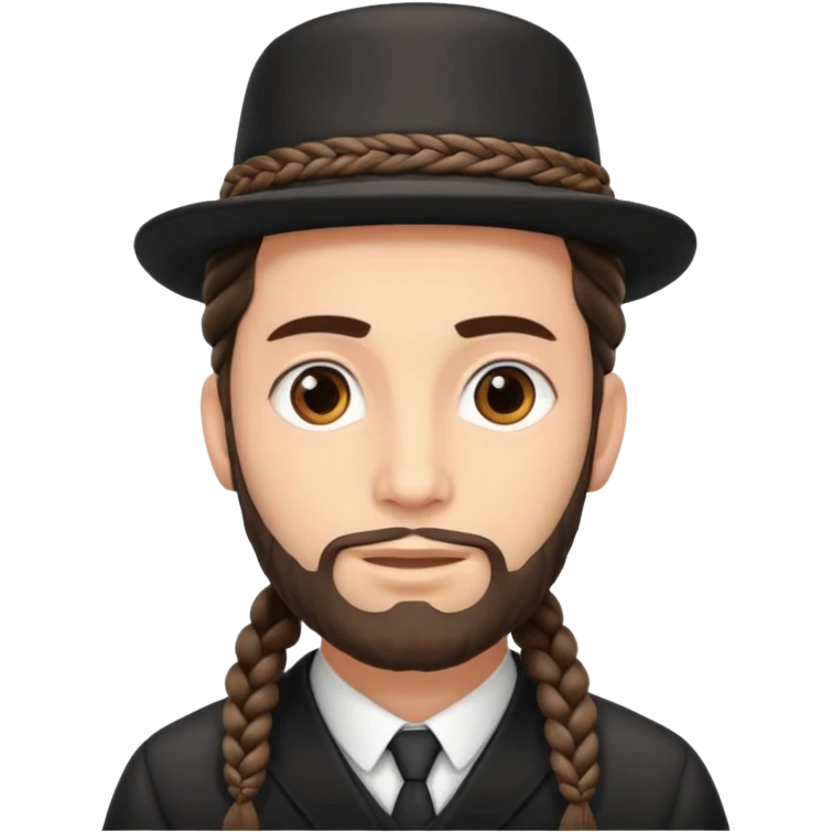 Orthodox Jewish Man emoji, with the braided hair emoji