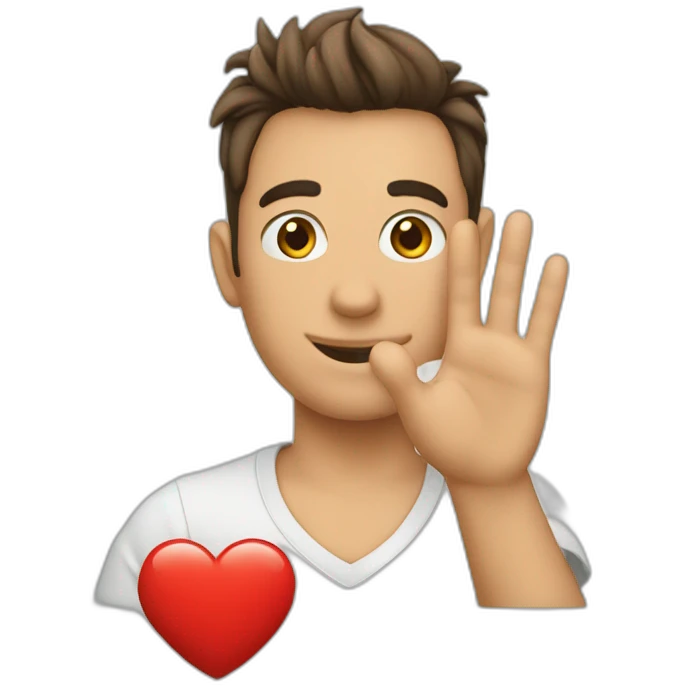 Coeur avec main emoji