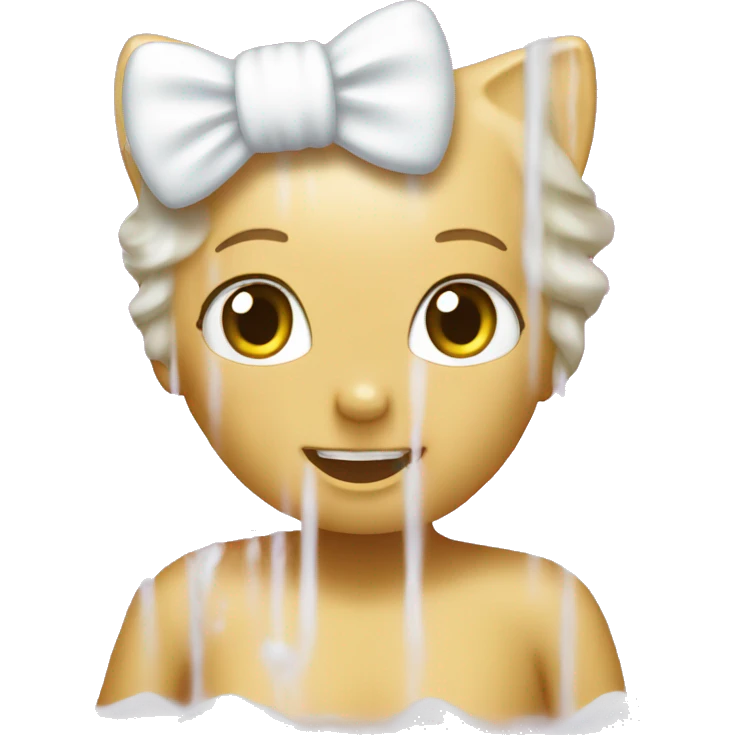 Hello kitty showering  emoji