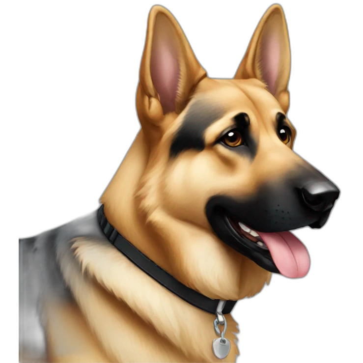 german shepherd with white Labrador emoji