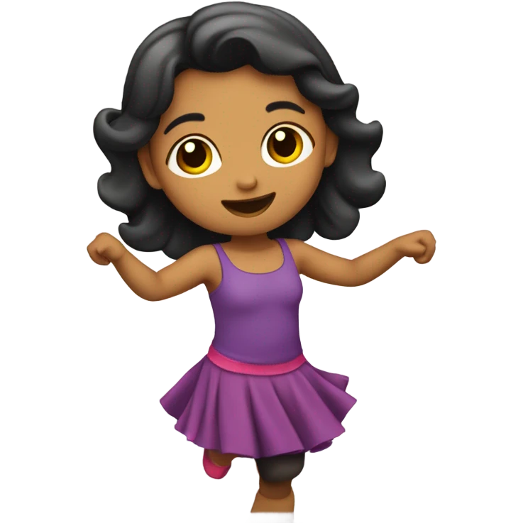 Una niña bailando, reggaetón emoji