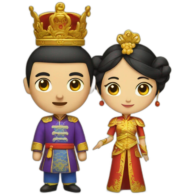 Chinoise king and queen emoji