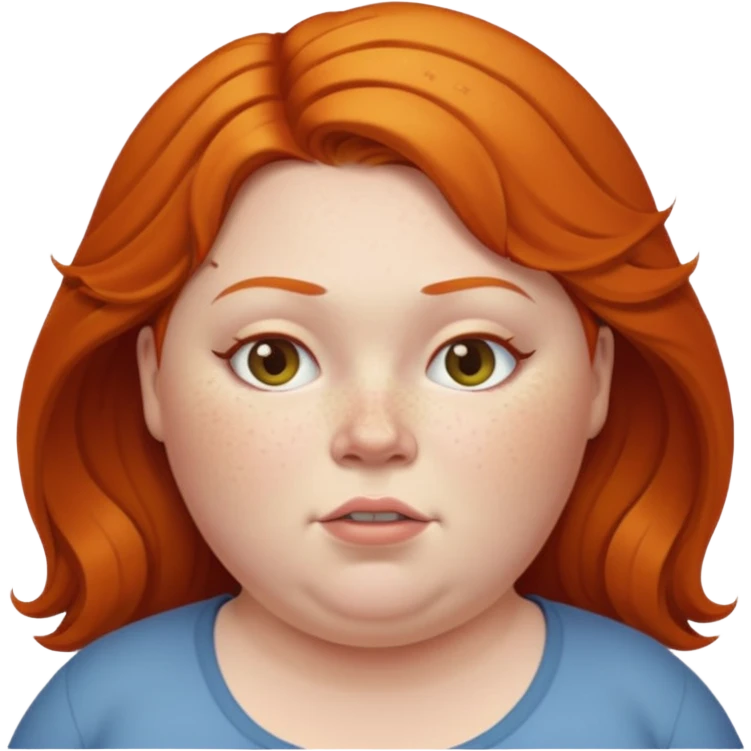 Fat ginger woman  emoji