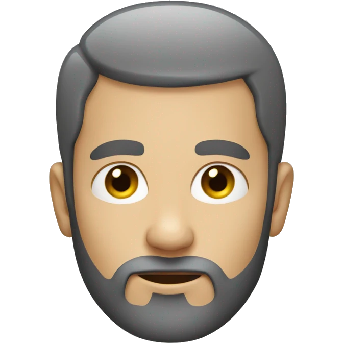 man without hair withbeard emoji