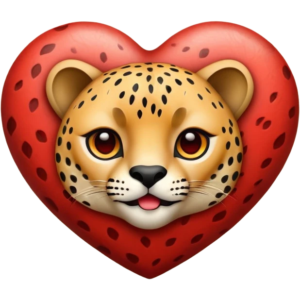 Cheetah heart emoji