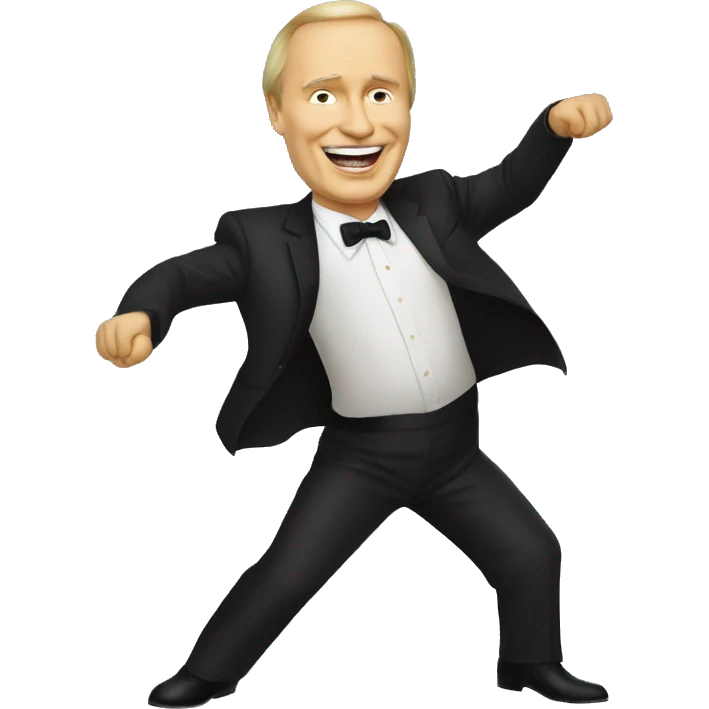 Vladimir Poutine qui danse la salsa emoji