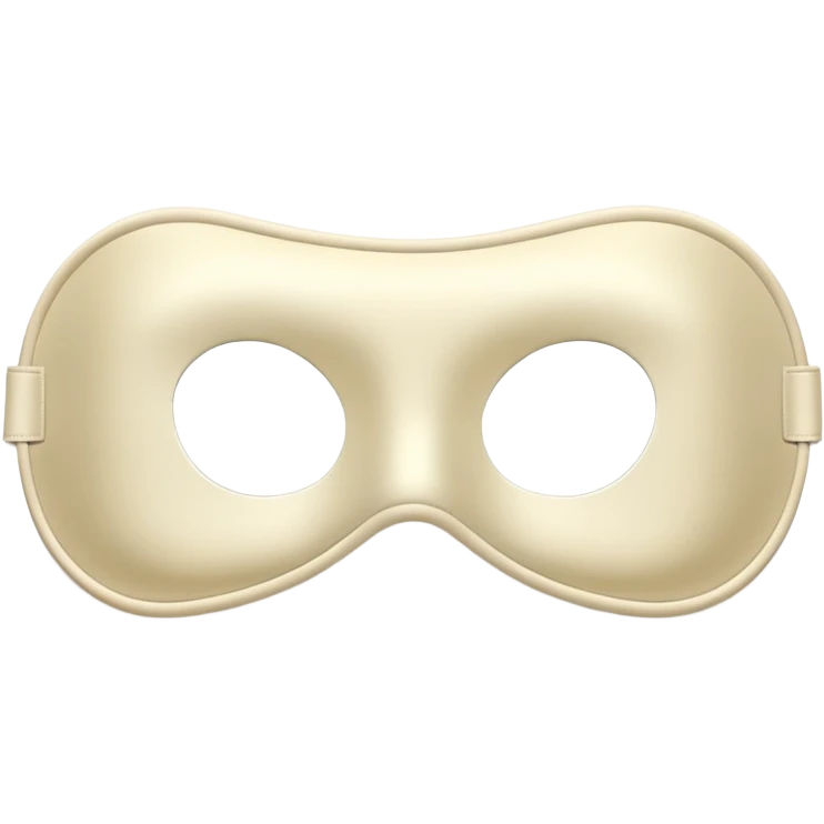 Cream silk sleep mask  emoji
