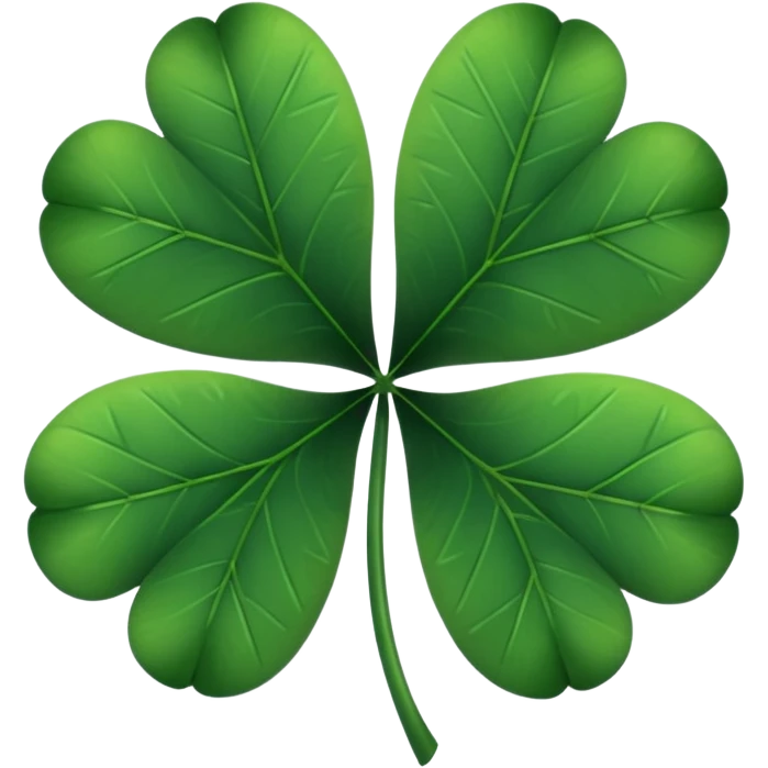 Five leaf clover make the leaf black  emoji