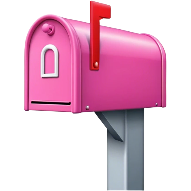 pink mailbox without pillar emoji