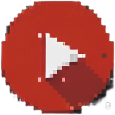 YouTube livestream badge with red dot and play button symbol emoji