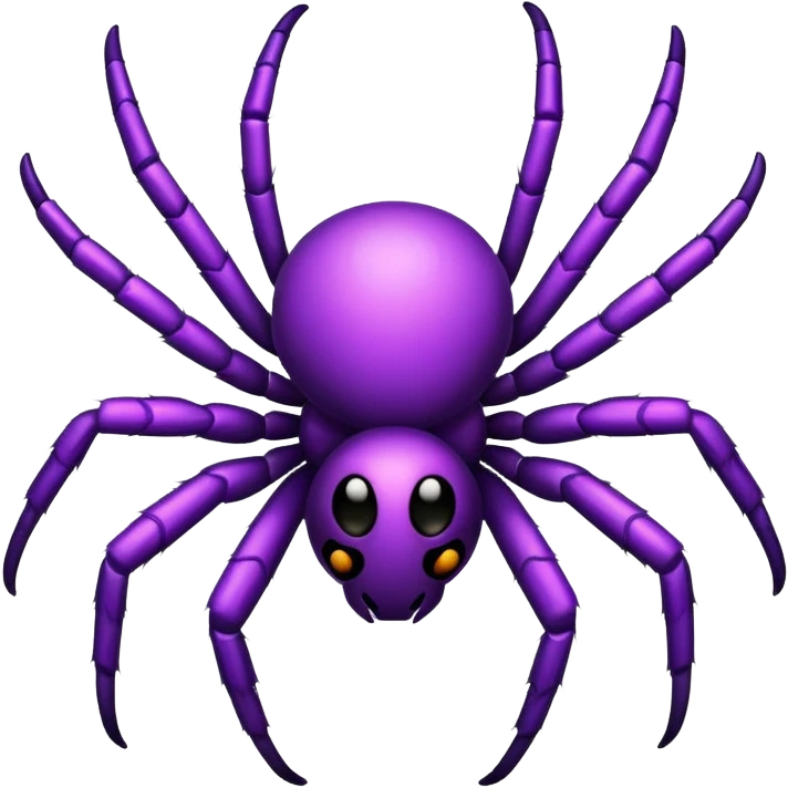 simple cute spider single colored purple emoji