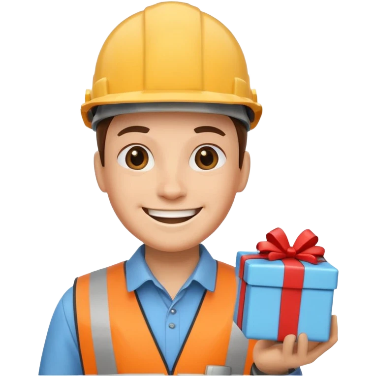 robo gift with an  worker emoji