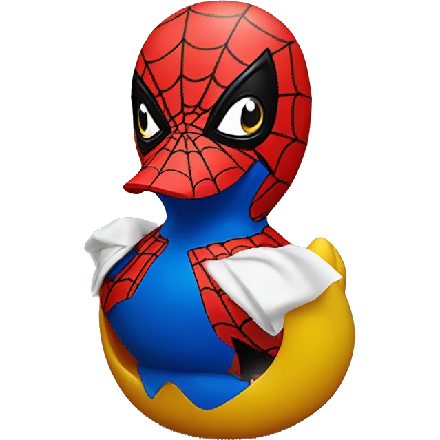 Spiderman rubber duck emoji