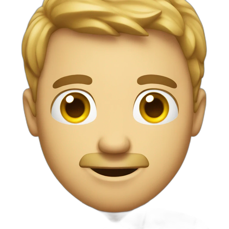 man in sales call with annoying face emoji
