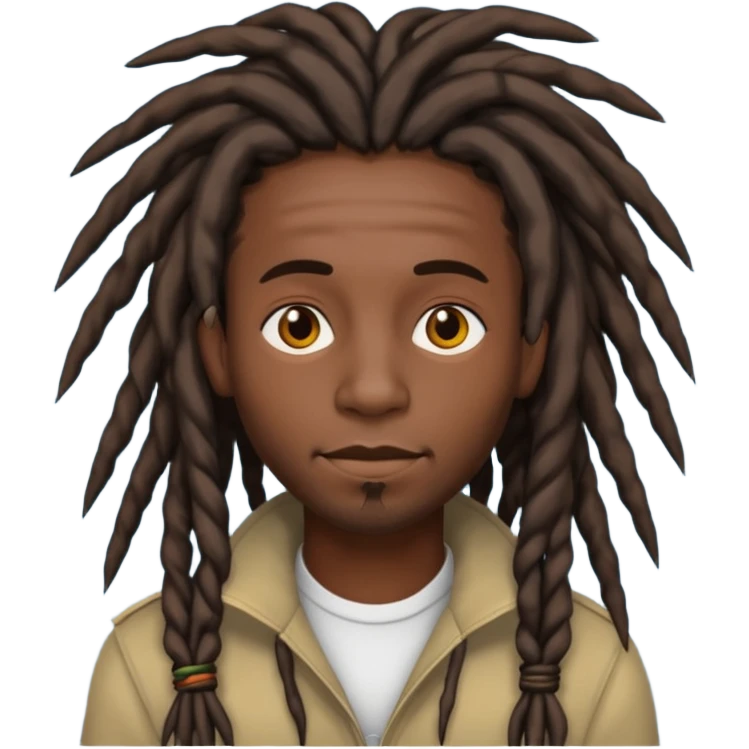 black person with dread locks emoji