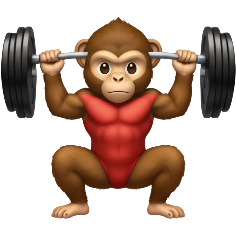 strong monkey lifting weights emoji