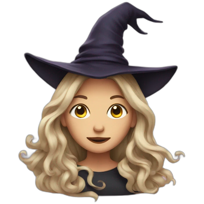 witch with long hair emoji