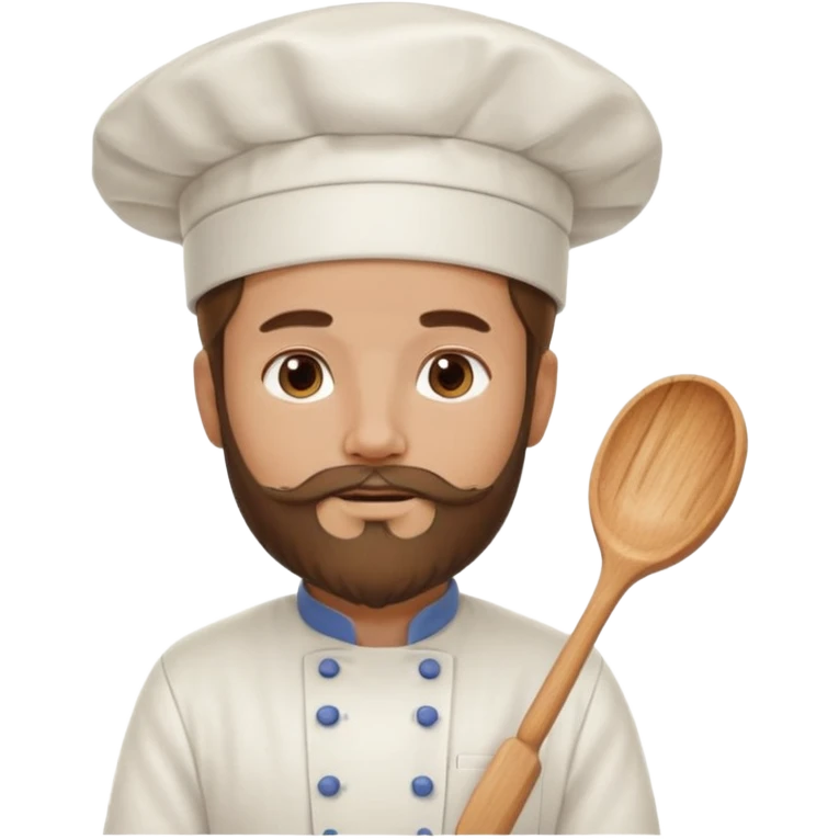  Pastry chef whith long brown hair and beard emoji