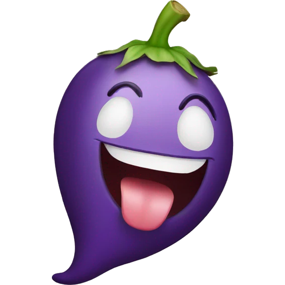 Laughing money tongue eggplant  emoji