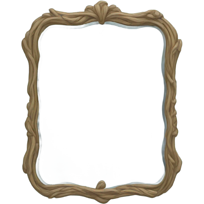 Mirror with a reflection emoji