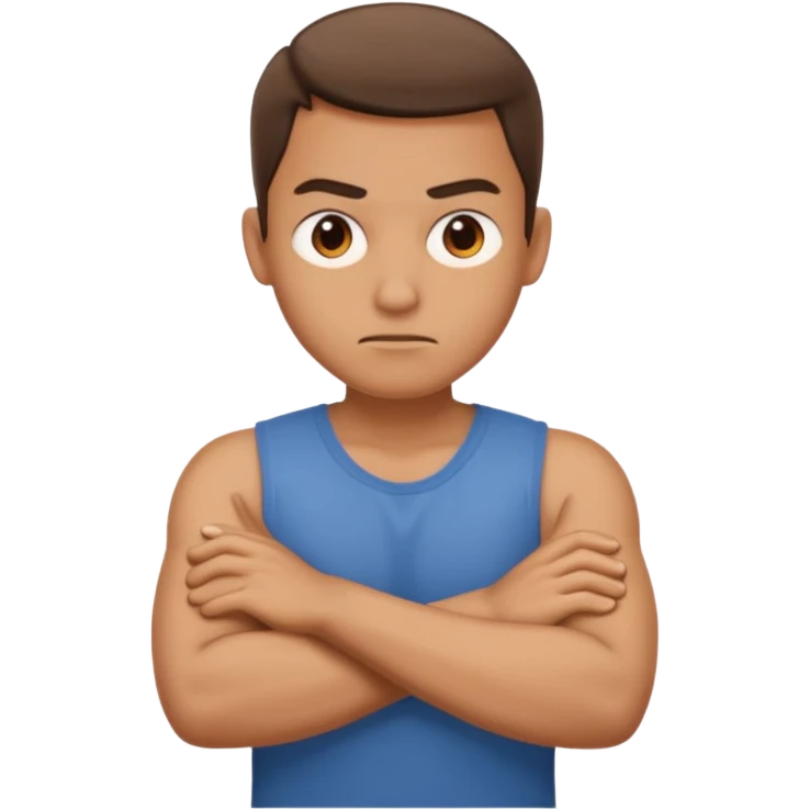 mad huffing arms crossed  emoji